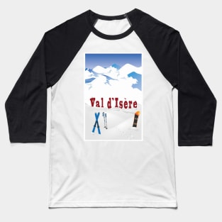 Ski Val d’Isere, French Alps, Ski Poster Baseball T-Shirt